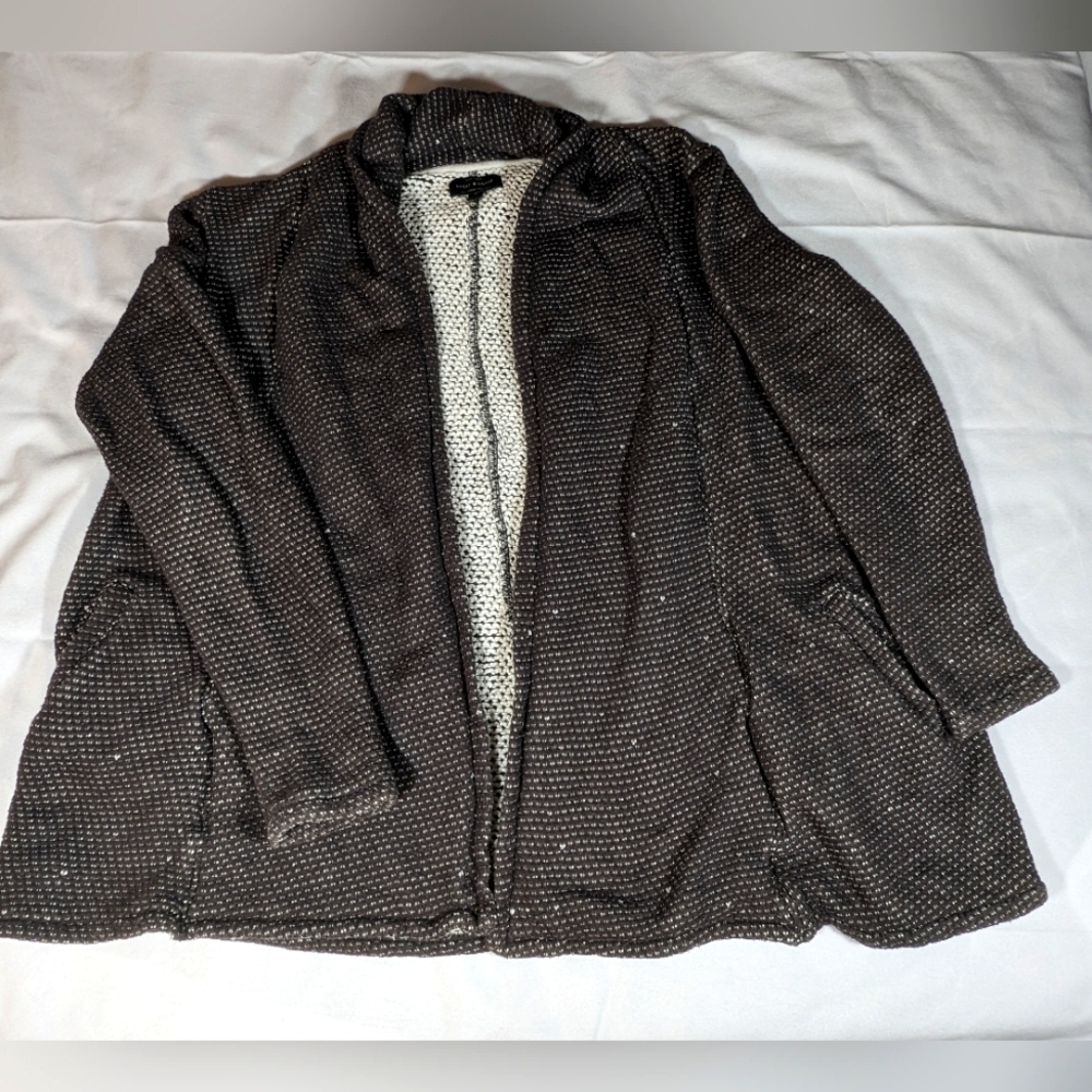 Lucky Brand Longline Oversized Open Front Cardigan with Pockets Size Medium